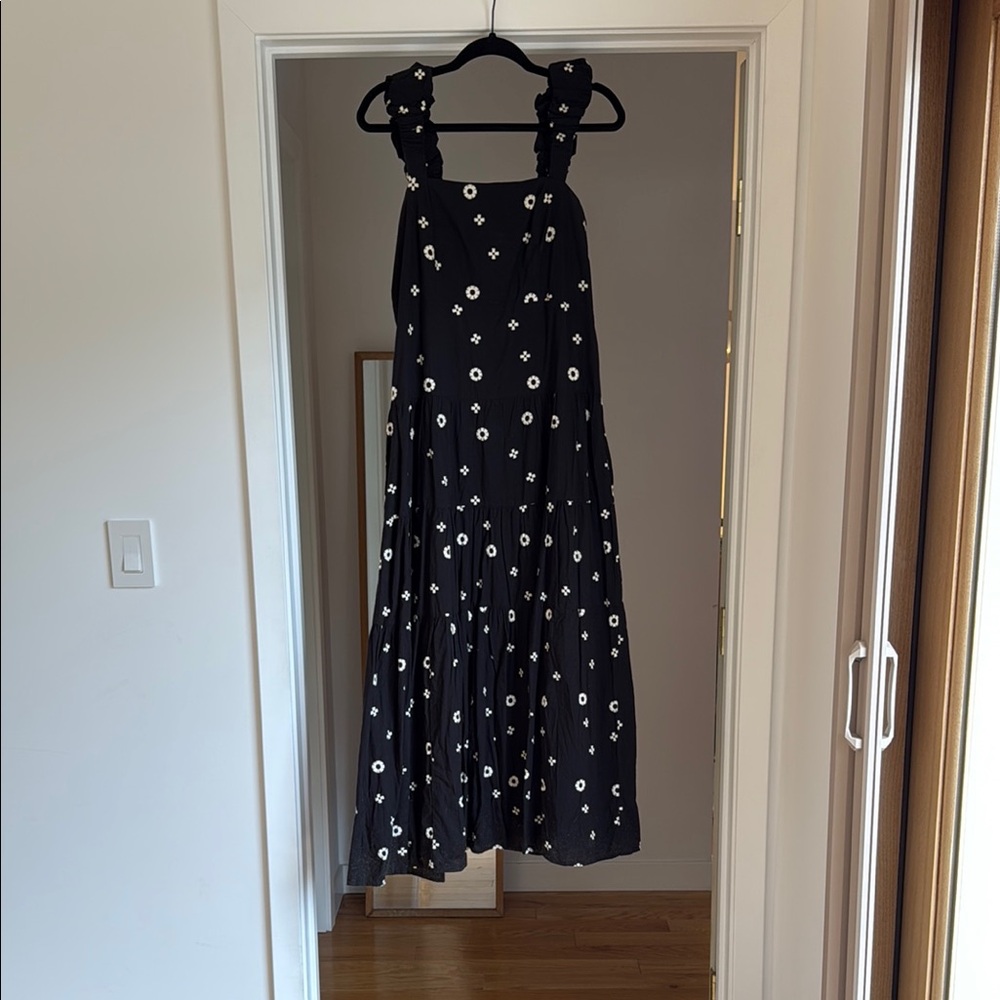 ASOS EDITION Black Floral Tiered Sleeveless Maxi Dress
